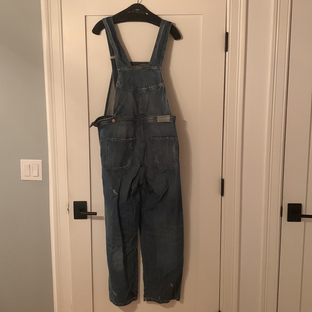 Zara denim distressed overalls - Picture 5 of 7